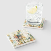 Urban Chevron II Stenen Onderzetter (Zijkant)