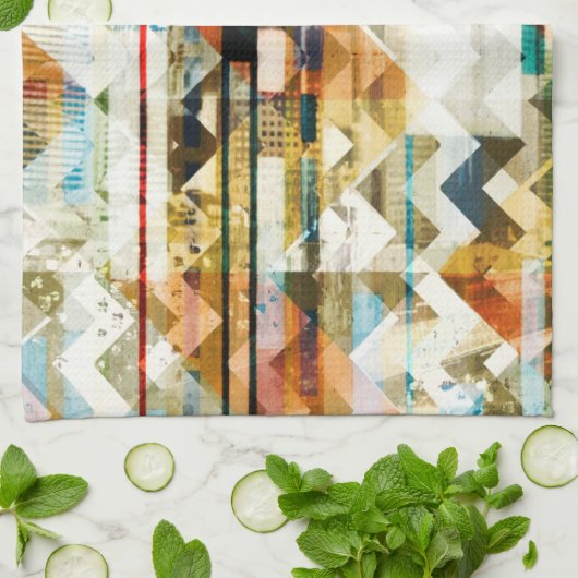 Urban Chevron II Theedoek (Gevouwen)