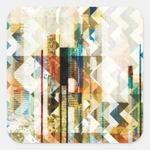 Urban Chevron II Vierkante Sticker