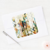 Urban Chevron II Vierkante Sticker (Envelop)