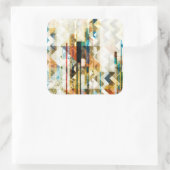 Urban Chevron II Vierkante Sticker (Tas)