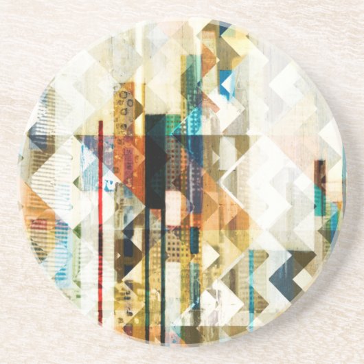 Urban Chevron II Zandsteen Onderzetter (Voorkant)