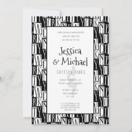 Urban Chic New York City Wedding Invitations Kaart