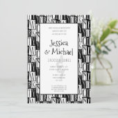 Urban Chic New York City Wedding Invitations Kaart (Staand voorkant)