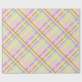 Urban Chic Rainbow Plaid Patroon Cadeaupapier (Vlak)