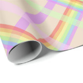 Urban Chic Rainbow Plaid Patroon Cadeaupapier (Rol Hoek)