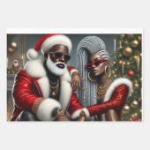 Urban Chic Santa  Wrapping Paper Sheets (Voorkant 3)