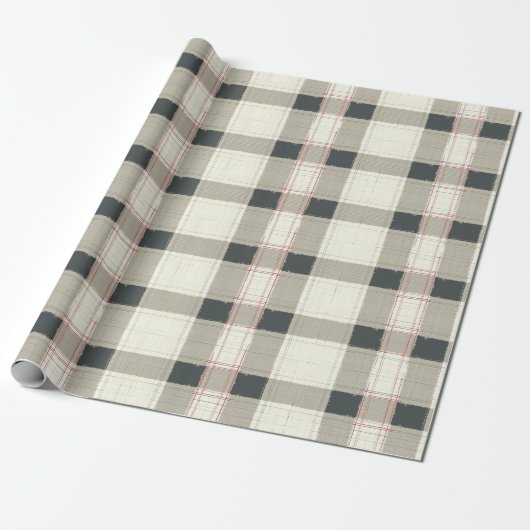 Urban Chic Tartan inpakpapier (Uitgerold)