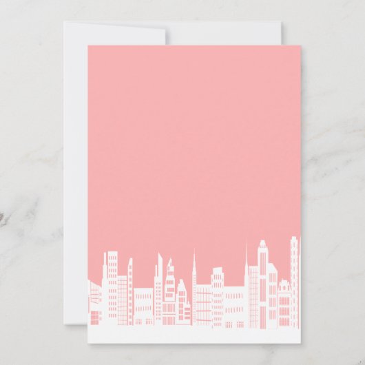 Urban City Bachelorette Party Uitnodigingen (Achterkant)