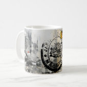 Urban City Library Stamp Mug Holiday Koffiemok (Voorkant links)