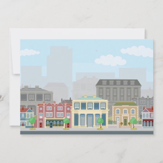 Urban City-uitnodigingen Kaart (Voorkant)