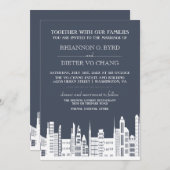 Urban City Wedding Uitnodigingen (Voorkant / Achterkant)