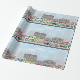 Urban City Wrapping Paper Cadeaupapier