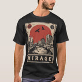 Urban Cityscape Illusion Film Noir Design T-shirt (Voorkant)