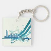 Urban Cityscape Sleutelhanger (Achterkant)