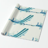 Urban Cityscape Wrapping Paper Cadeaupapier (Uitgerold)