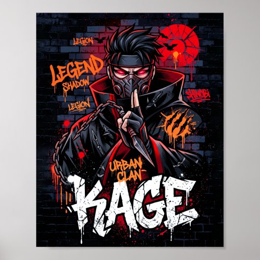 Urban Clan Kage Ninja Poster (Voorkant)