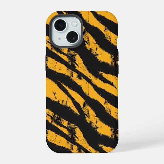 Urban Classic Tijgerstrepen iPhone 15 Case (Achterkant)