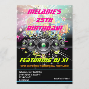 Urban Club Hip Hop Dansparty Uitnodiging