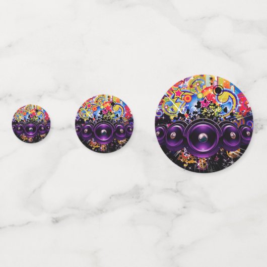 Urban Club Hip Hop DJ Dancing Dance Music Party Confetti (Achterkanten)