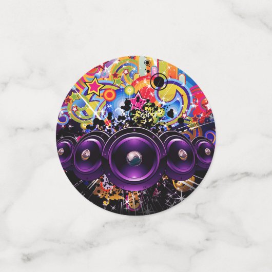 Urban Club Hip Hop DJ Dancing Dance Music Party Confetti (Kleine voorkant)