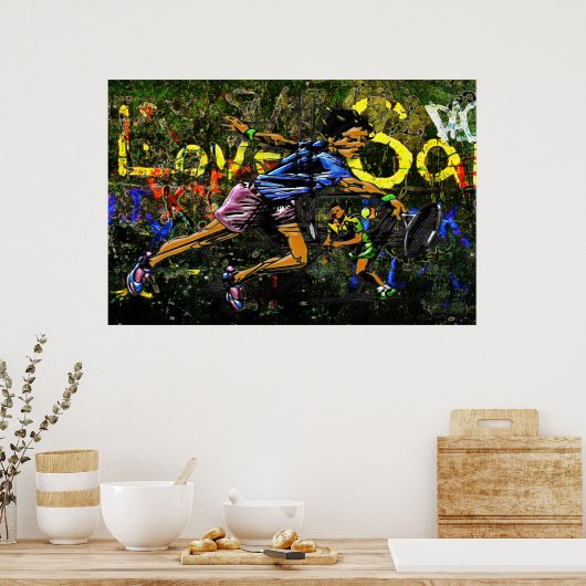 Urban Co-ed Tennis Poster (Keuken)