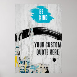 Urban Collage gescheurd papier met citaten Poster