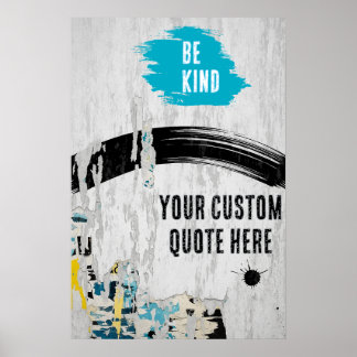 Urban Collage gescheurd papier met citaten Poster