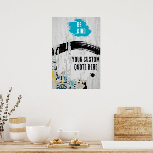 Urban Collage gescheurd papier met citaten Poster (Keuken)