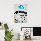 Urban Collage gescheurd papier met citaten Poster (Thuiskantoor)