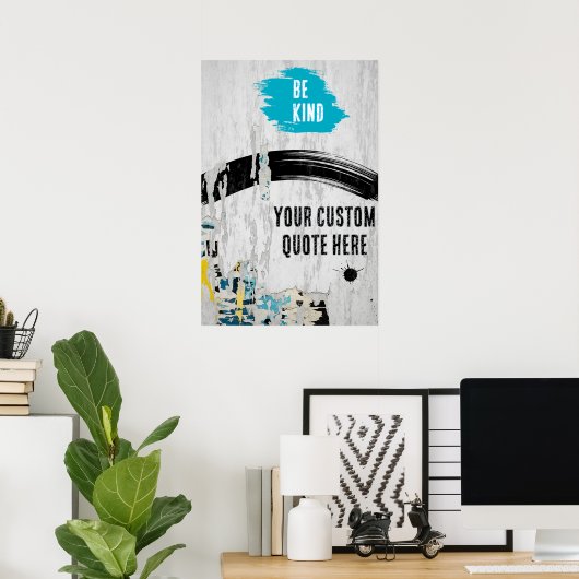 Urban Collage gescheurd papier met citaten Poster (Thuiskantoor)