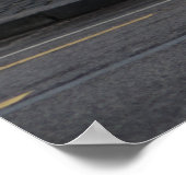 Urban Contrast: Yellow Van on Budapest City Street Poster (Hoek)