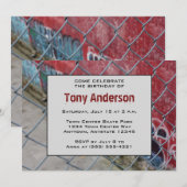 Urban Cool Birthday Party Invitation Kaart (Voorkant / Achterkant)