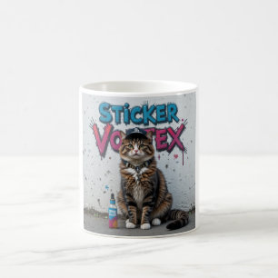 Urban Cool Cat Graffiti Mok – Street Style Cat Art