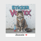 Urban Cool Cat Vinyl Sticker Graffiti Street Style (Vel)