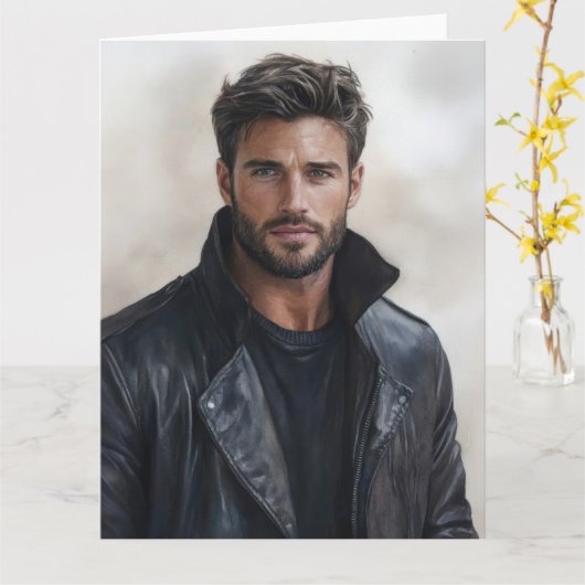 Urban Cool Portrait Kaart (Gele Bloem)