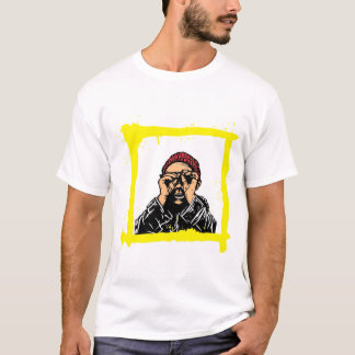 Urban Coole Kerel met Zonnebril T-Shirt - Pop Art 