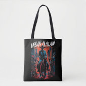 Urban Cowboy Graffiti Edgy Modern Western Tote Bag (Voorkant)