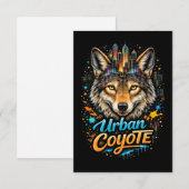Urban Coyote Bedankkaart (Voorkant / Achterkant)