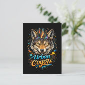Urban Coyote Briefkaart (Staand voorkant)