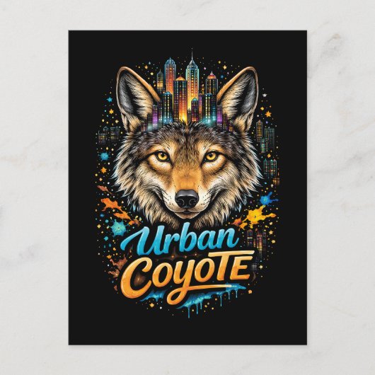 Urban Coyote Briefkaart (Voorkant)