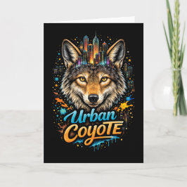Urban Coyote Feestdagen Kaart