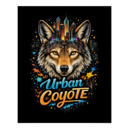 Urban Coyote Perfect Poster