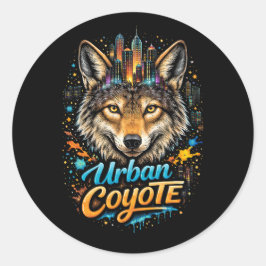 Urban Coyote Ronde Sticker