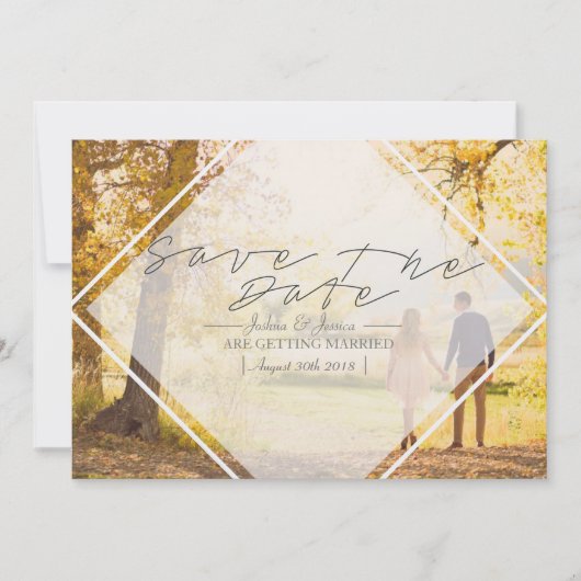 Urban Cursive Overlay | Foto De datum opslaan Save The Date (Voorkant)