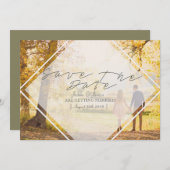 Urban Cursive Overlay | Foto De datum opslaan Save The Date (Voorkant / Achterkant)