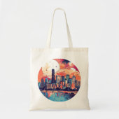 Urban Cyber Fusion Tote Bag (Voorkant)