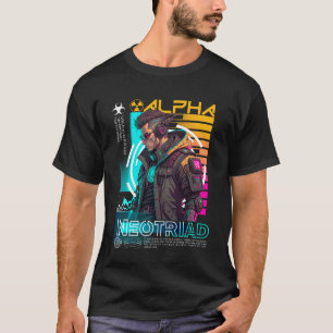 Urban Cyberpunk Streetwear Neotriad   futuristisch T-shirt
