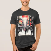 Urban Cyberpunk Vibes - Japanse straatkunst Tri-Blend Shirt (Voorkant)
