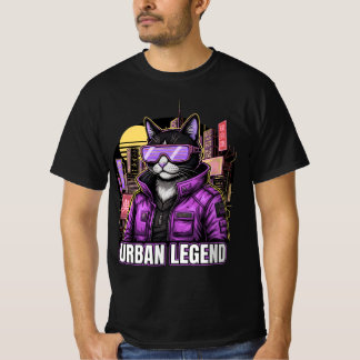 Urban CyberSamurai Retro Streetwear Grafische T-Sh T-shirt